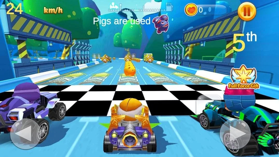Bumper Karts gameplay — arena combat